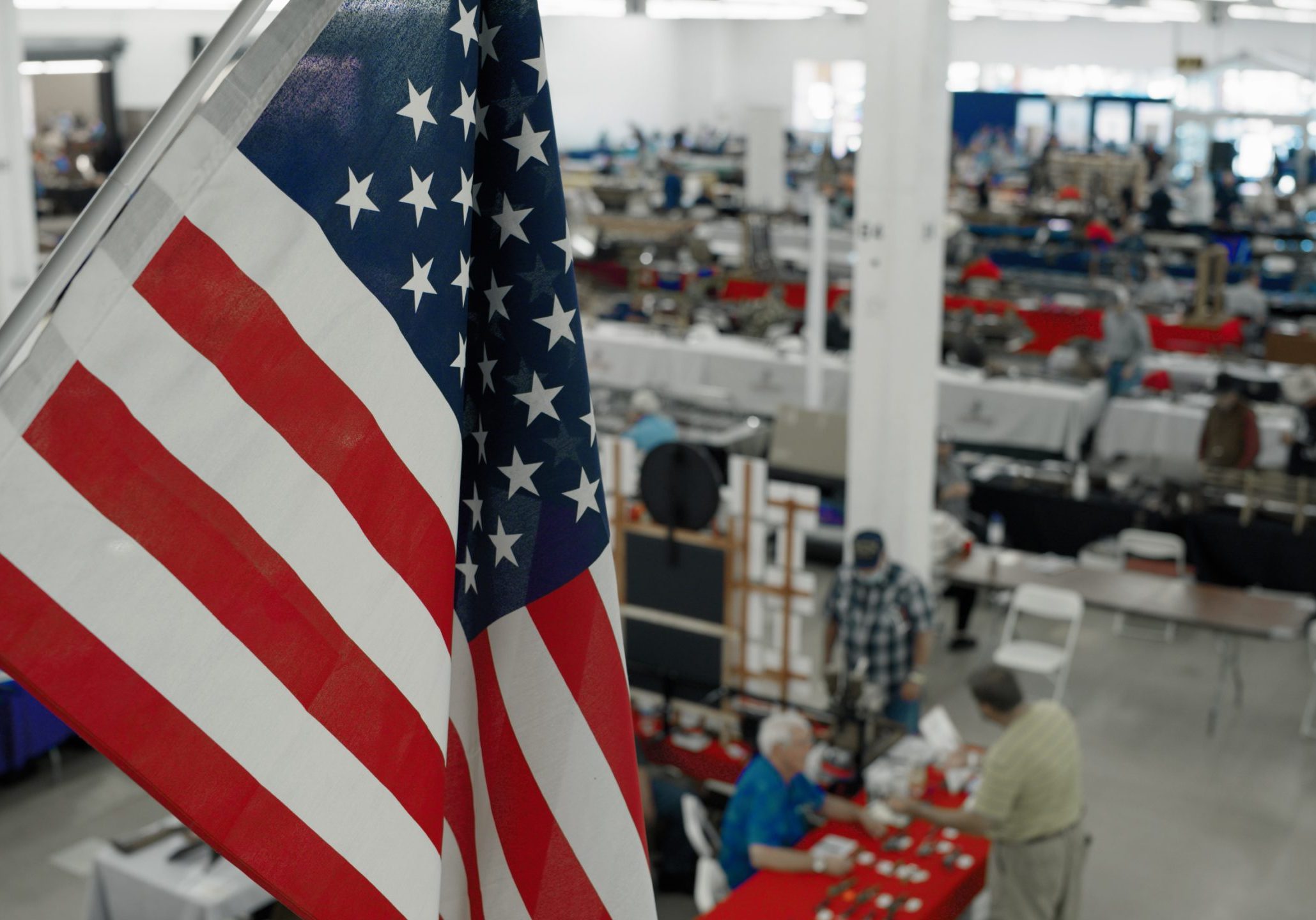 American Flag At Gun Show